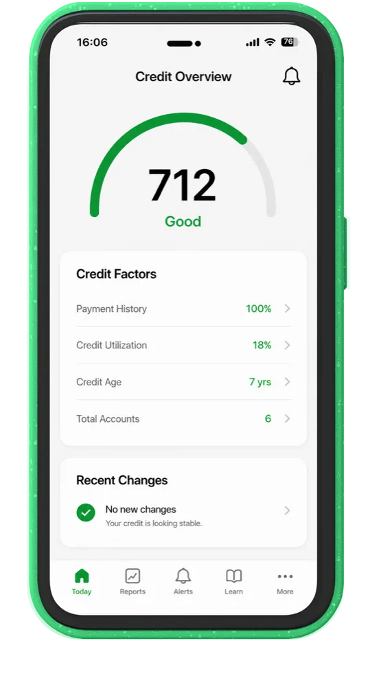 A free credit app, its screen buried under offers