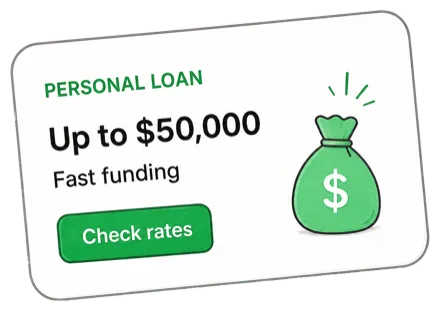 Personal loan, up to $50,000